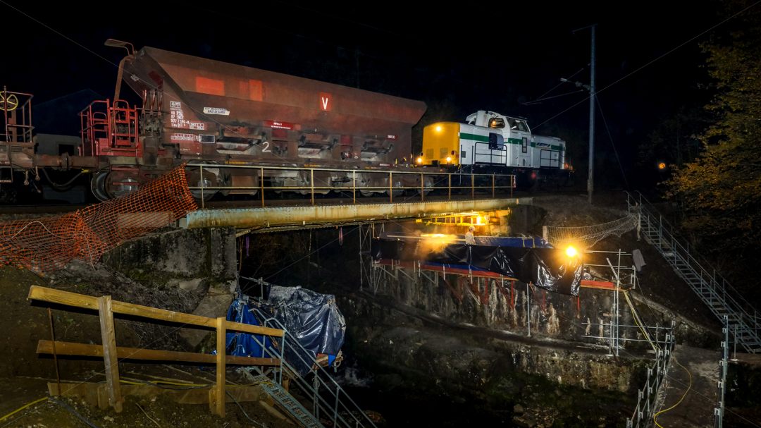 reportage de nuit d'un chantier à Chambéry